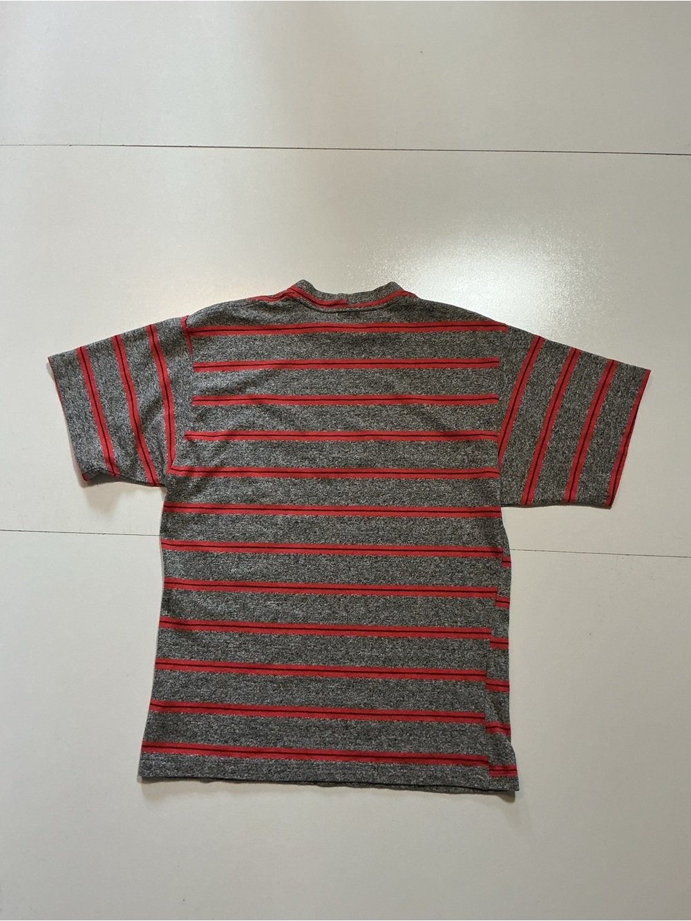 Vintage 90s Guess Jeans By Georges Marciano Striped Spellout Made In USA T-Shirt - Picture 2 of 7